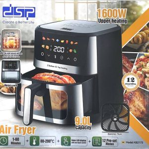 سرخ کن بدون روغن ۹ لیتر ۲ المنت dsp مدل KB2173