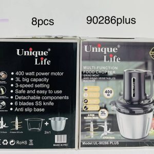 خرد کن 3 لیتر دو کاسه یونیک لایف مدل UL-90286PLUS